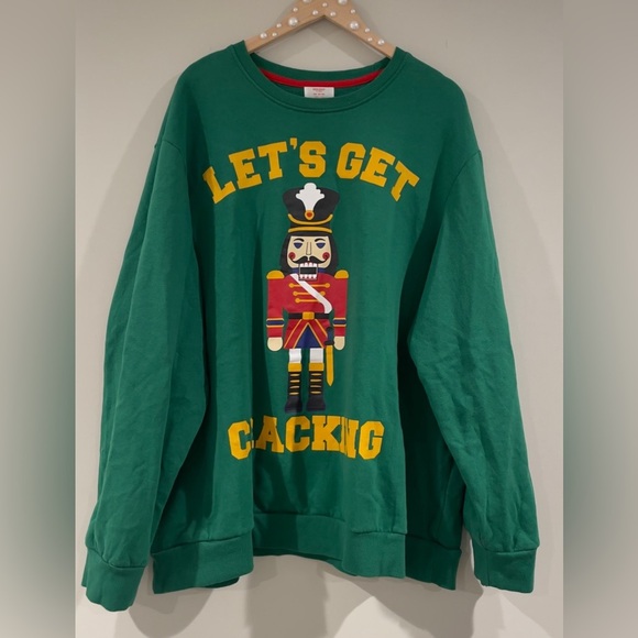 Holiday Time Ugly Christmas Sweater/Sweatshirt - Green, Mens 3XL/Fits Women’s 4X - Picture 2 of 7